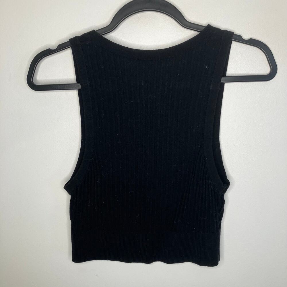 FREE PEOPLE Saturday Morning Crop Black Button Small - Picture 3 of 4